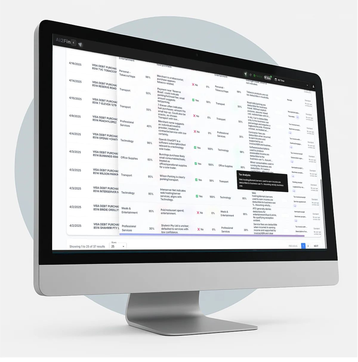 AI-Powered Transaction Analysis & Tax Intelligence